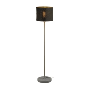 ADEGAN MANILA SL Stehleuchte, PE Rattan anthrazit + SST 304 + Granit G654, E27, max. 15W