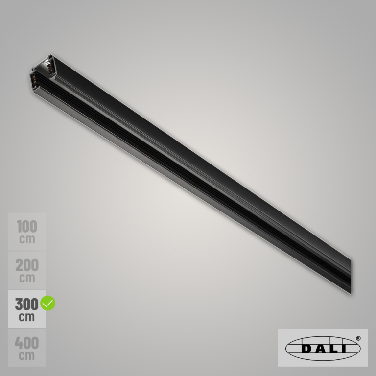 SLV S-TRACK DALI 3-Phasen Stromschiene 3m schwarz Aufbauschiene