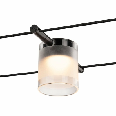 SLV COMET LED Seilleuchte schwarz gefrostet 2700K für TENSEO Niedervolt-Seilsystem