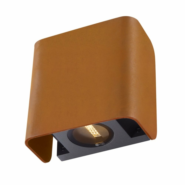 SLV MANA OUT Outdoor Wandaufbauleuchte rost IP65 dimmbar