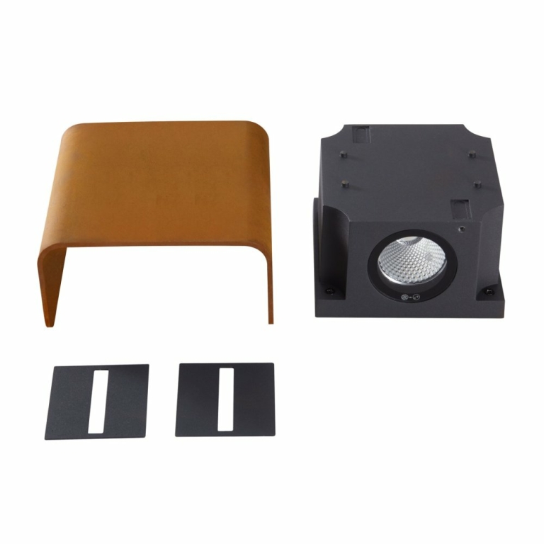 SLV MANA OUT Outdoor Wandaufbauleuchte rost IP65 dimmbar