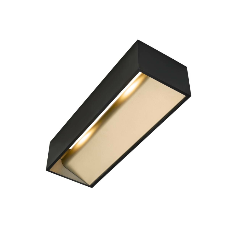 SLV LED Wandleuchte LOGS IN L schwarz/gold mit Dim-To-Warm 2000-3000K 21W CRI 90 1000lm