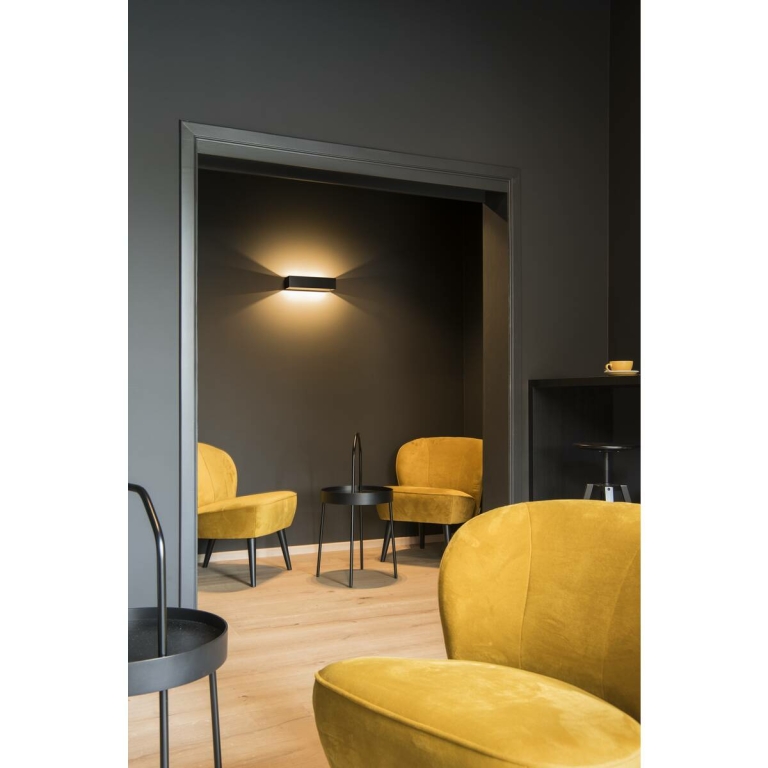 SLV LED Wandleuchte LOGS IN L schwarz/gold mit Dim-To-Warm 2000-3000K 21W CRI 90 1000lm