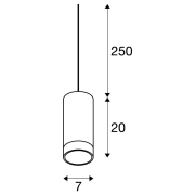 ASTINA Indoor Pendelleuchte grau QPAR51 GU10