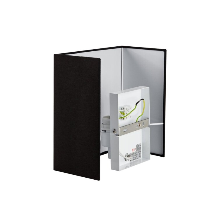 SLV ACCANTO SQUARE E27 Indoor Wandaufbauleuchte schwarz