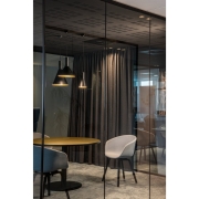 PHELIA 280 Pendelleuchte E27 schwarz/gold aluminium max. 23W Höhe 42cm