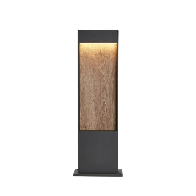 SLV LED Außenleuchte FLATT POLE 65cm LED Wegeleuchte CCT-Switch 3000K/4000K 400lm IP65 anthrazit/braun