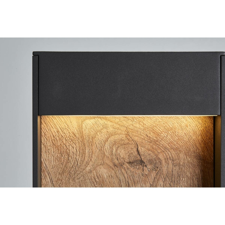 SLV LED Außenleuchte FLATT POLE 65cm LED Wegeleuchte CCT-Switch 3000K/4000K 400lm IP65 anthrazit/braun