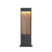 LED Außenleuchte FLATT POLE 65cm LED Wegeleuchte CCT-Switch 3000K/4000K 400lm IP65 anthrazit/braun