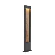 LED Außenleuchte FLATT POLE 100cm LED Wegeleuchte CCT-Switch 3000K/4000K 400lm IP65 anthrazit/braun