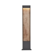 LED Außenleuchte FLATT POLE 100cm LED Wegeleuchte CCT-Switch 3000K/4000K 400lm IP65 anthrazit/braun