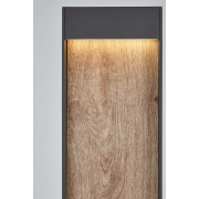 LED Außenleuchte FLATT POLE 100cm LED Wegeleuchte CCT-Switch 3000K/4000K 400lm IP65 anthrazit/braun