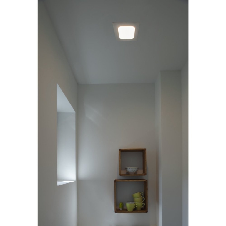 SLV SENSER 12 Indoor LED Deckeneinbauleuchte eckig weiß