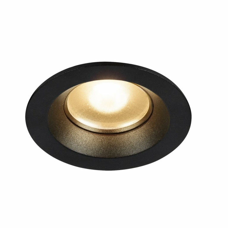 SLV DINGILO Indoor LED Deckeneinbauleuchte schwarz 3000K schwenkbar