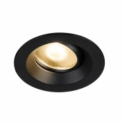 DINGILO Indoor LED Deckeneinbauleuchte schwarz 3000K schwenkbar