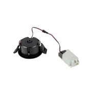 DINGILO Indoor LED Deckeneinbauleuchte schwarz 3000K schwenkbar