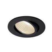 NEW TRIA 68 I CS Indoor LED Deckeneinbauleuchte schwarz rund 3000K 38° inkl. Treiber Clipfedern