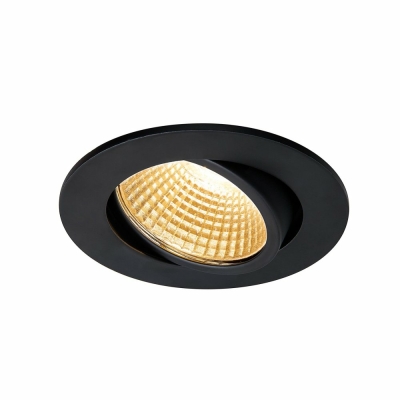 NEW TRIA 68 I CS Indoor LED Deckeneinbauleuchte schwarz rund 2700K 38° inkl. Treiber Clipfedern
