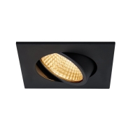 NEW TRIA 68 I CS Indoor LED Deckeneinbauleuchte schwarz eckig 2700K 38° inkl. Treiber Clipfedern