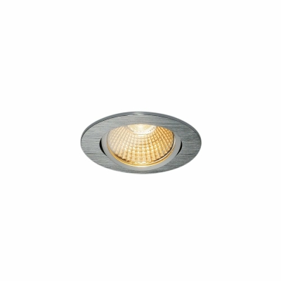 SLV NEW TRIA 68 I CS Indoor LED Deckeneinbauleuchte alu 2700K rund