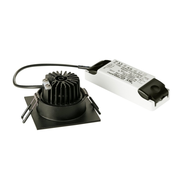 SLV NEW TRIA 68 I CS Indoor LED Deckeneinbauleuchte schwarz 2700K eckig