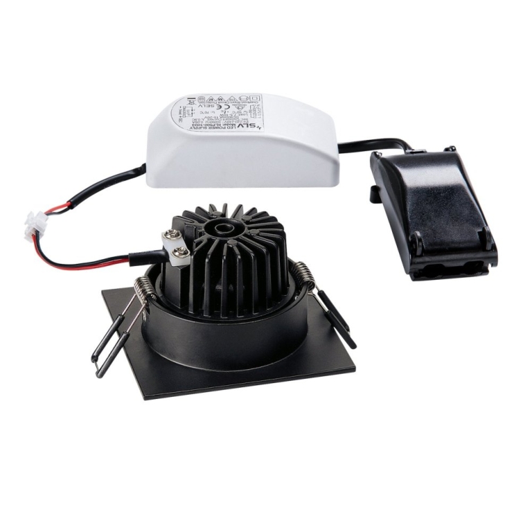 SLV NEW TRIA 68 I CS Indoor LED Deckeneinbauleuchte schwarz 2700K eckig