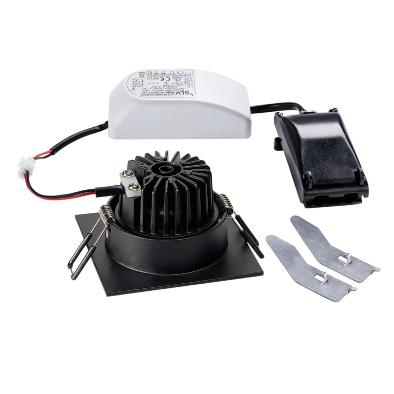 SLV NEW TRIA 68 I CS Indoor LED Deckeneinbauleuchte schwarz 2700K eckig