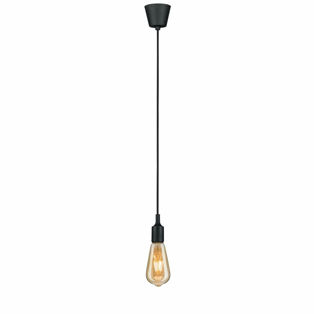 Paulmann 50346 Neordic Pendelleuchte E27 Ketil dimmbar IP44 | Schwarz 20W Lampen1a max