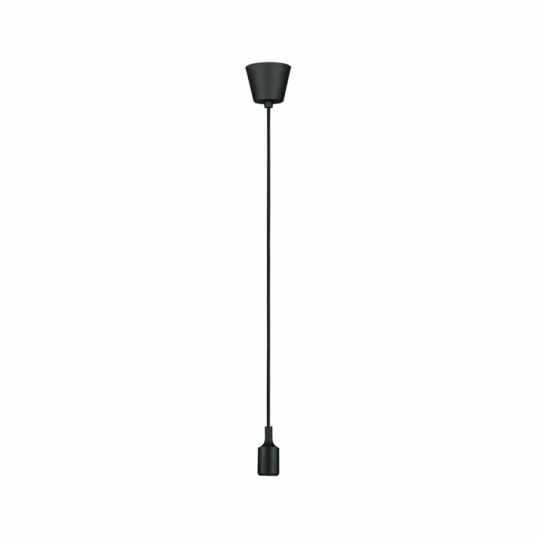 Paulmann Neordic Pendelleuchte Ketil IP44 E27 max. 20W Schwarz dimmbar Silikon/Kunststoff 1-flammig