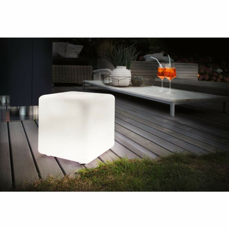 Paulmann Plug & Shine LED Lichtobjekt Smart Home Zigbee 3.0 Cube   IP65 RGBW+ 2,8W   Weiß
