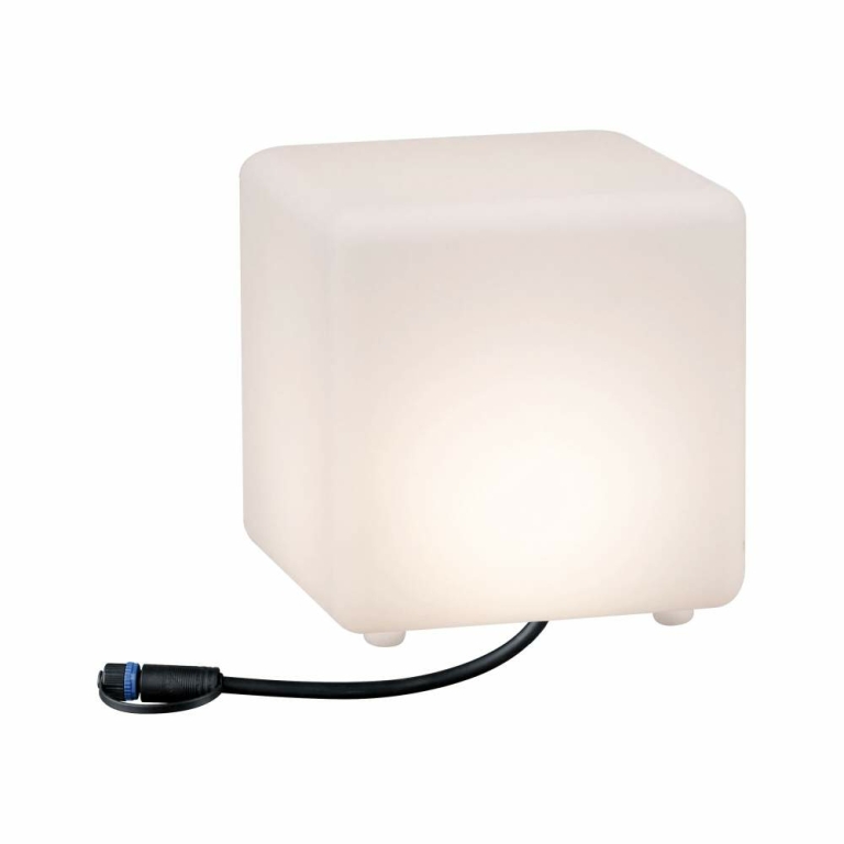 Paulmann Plug & Shine LED Lichtobjekt Smart Home Zigbee 3.0 Cube   IP65 RGBW+ 2,8W   Weiß