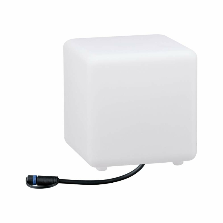 Paulmann Plug & Shine LED Lichtobjekt Smart Home Zigbee 3.0 Cube   IP65 RGBW+ 2,8W   Weiß