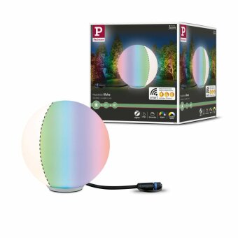 Plug & Shine LED Lichtobjekt Smart Home Zigbee RGBW Globe 200mm IP65 3000 - 6500K 2,8W Weiß