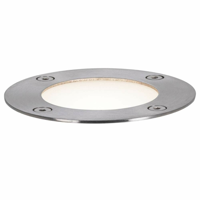 Paulmann Plug & Shine LED Bodeneinbauleuchte Smart Home Zigbee RGBW Einzelspot IP65 3000 - 6500K 3,6W Silber