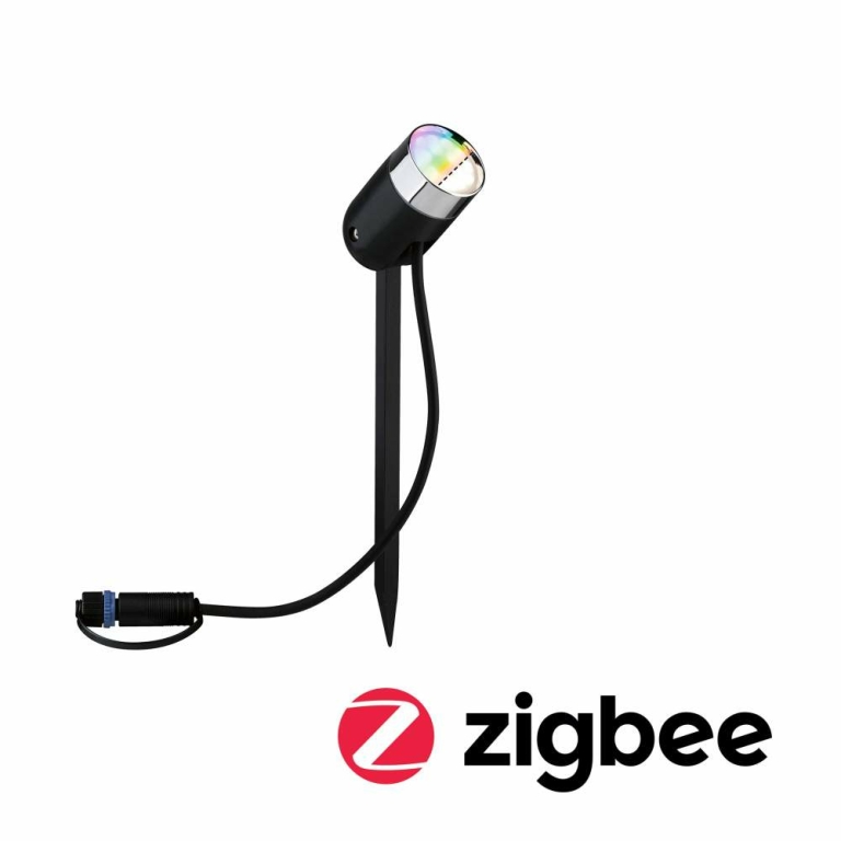 Paulmann Plug & Shine LED Gartenstrahler Smart Home Zigbee RGBW Pike Einzelspot IP65 3000 - 6500K 4,5W Anthrazit