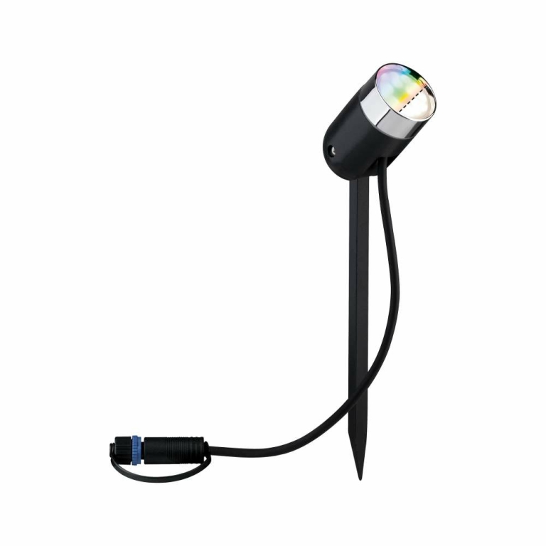 Paulmann Plug & Shine LED Gartenstrahler Smart Home Zigbee RGBW Pike Einzelspot IP65 3000 - 6500K 4,5W Anthrazit