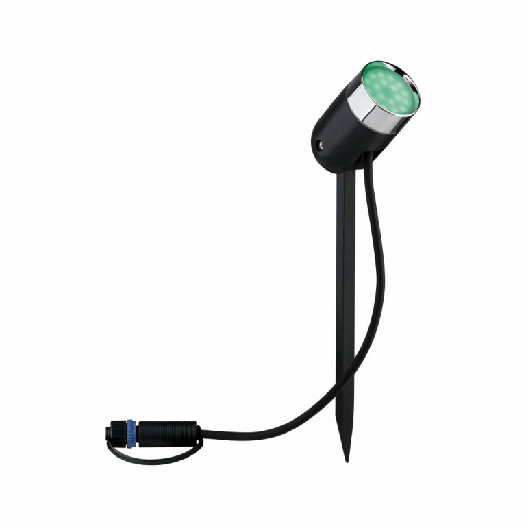 Paulmann Plug & Shine LED Gartenstrahler Smart Home Zigbee RGBW Pike Einzelspot IP65 3000 - 6500K 4,5W Anthrazit