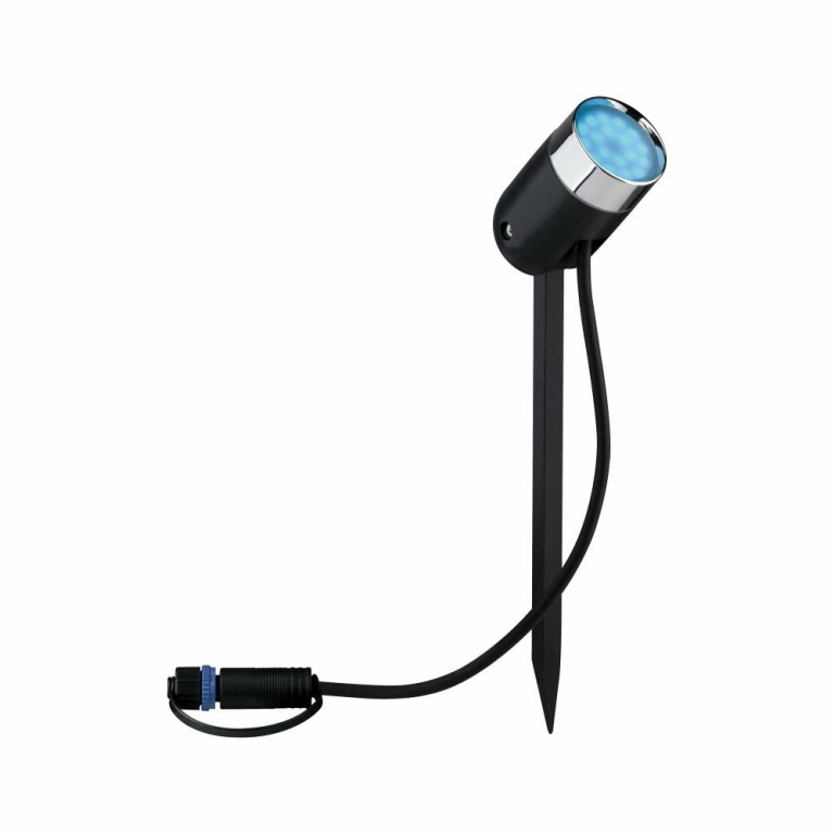Paulmann Plug & Shine LED Gartenstrahler Smart Home Zigbee RGBW Pike Einzelspot IP65 3000 - 6500K 4,5W Anthrazit
