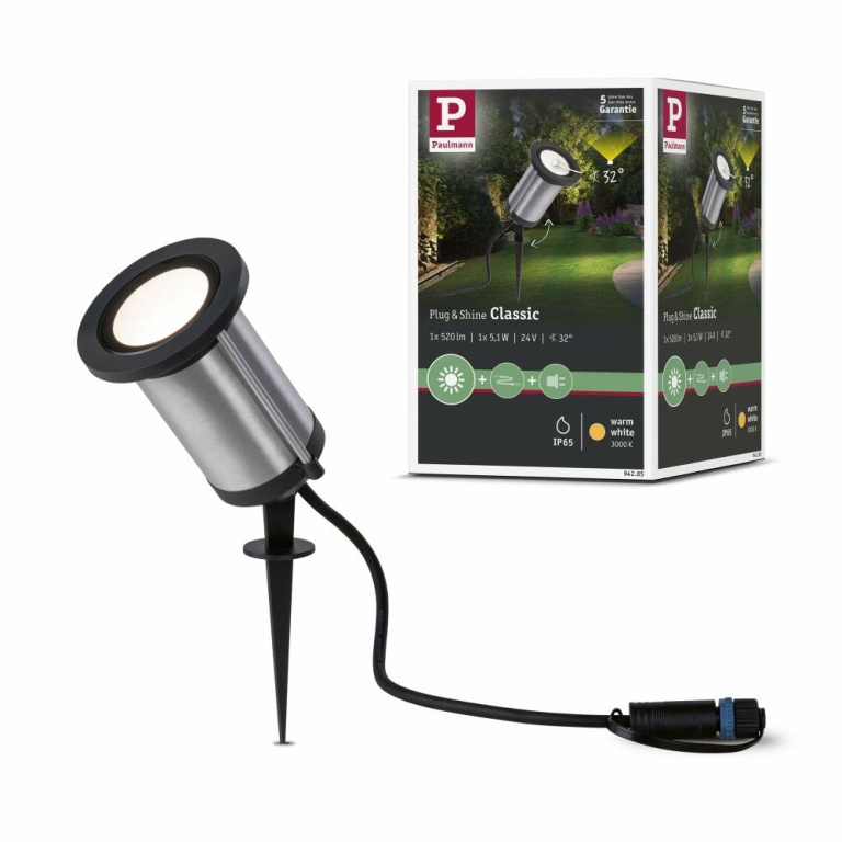 Gartenbeleuchtung Shine Plug Paulmann 24V mit & System