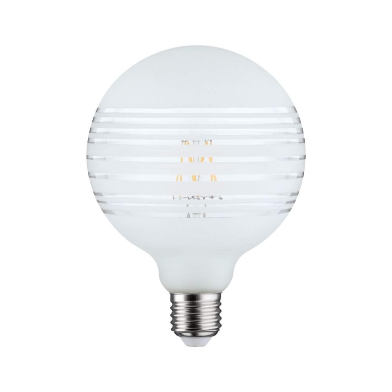 Paulmann LED G125 Ringspiegel Weiß matt liniert E27 2.700K dimmbar