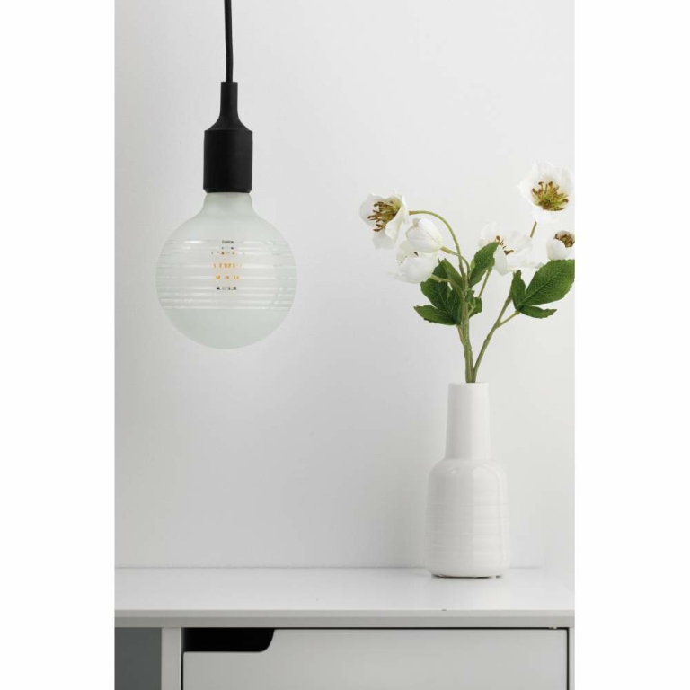 Paulmann LED G125 Ringspiegel Weiß matt liniert E27 2.700K dimmbar