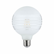 LED G125 Ringspiegel Weiß matt liniert E27 2.700K dimmbar
