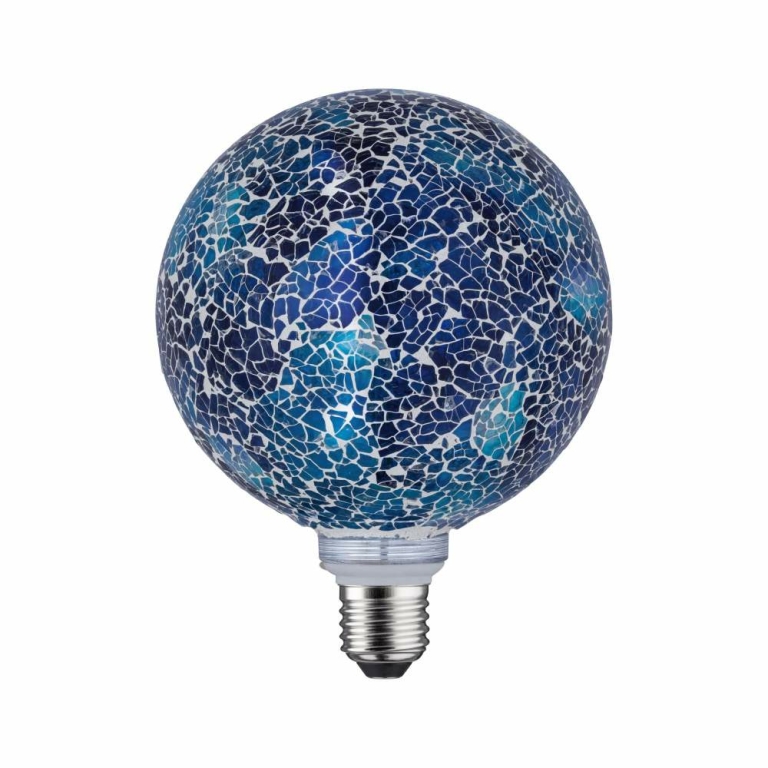 Paulmann LED G125 E27 Miracle Mosaic Blau 2.700K dimmbar