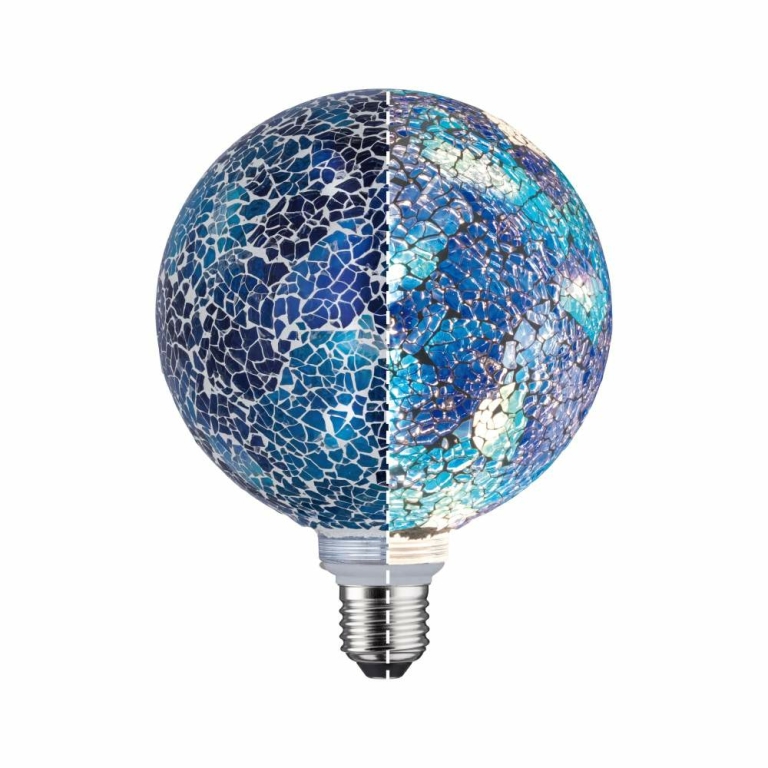 Paulmann LED G125 E27 Miracle Mosaic Blau 2.700K dimmbar