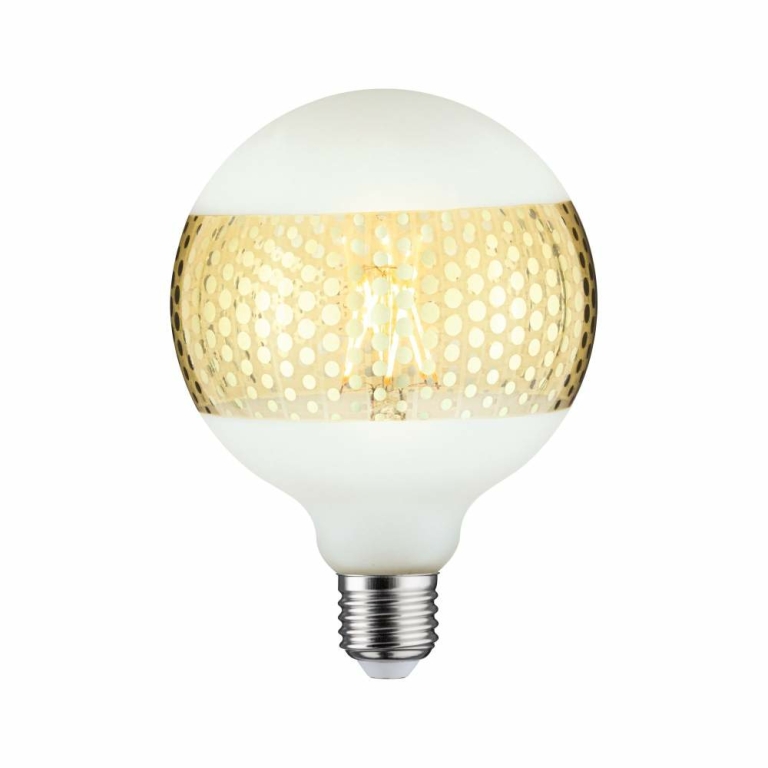 Paulmann LED G125 Ringspiegel Gold glanz gepunktet E27 2.700K dimmbar