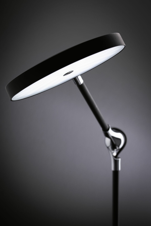 Paulmann LED Schreibtischleuchte Numis in schwarz mit QI Ladefunktion 1000lm - Stufenlos dimmbar 2700-6500K White Switch