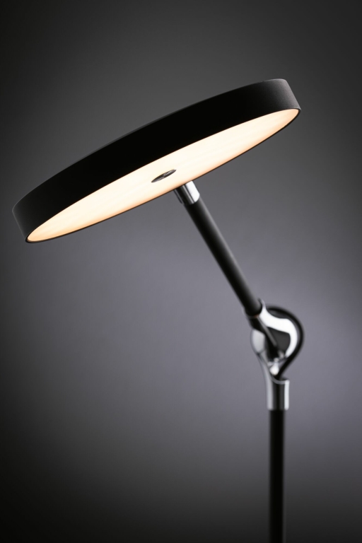 Paulmann LED Schreibtischleuchte Numis in schwarz mit QI Ladefunktion 1000lm - Stufenlos dimmbar 2700-6500K White Switch