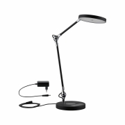LED Schreibtischleuchte Numis in schwarz mit QI Ladefunktion 1000lm - Stufenlos dimmbar 2700-6500K White Switch