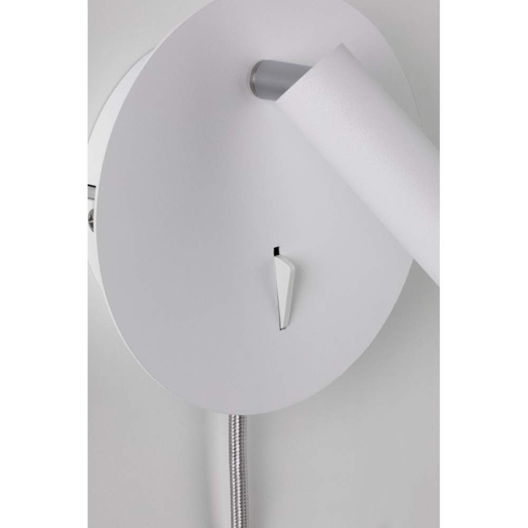 Paulmann LED Wand-Leselampe Tabari Weiß/Chrom 3000K mit flexiblem Leuchtenkopf