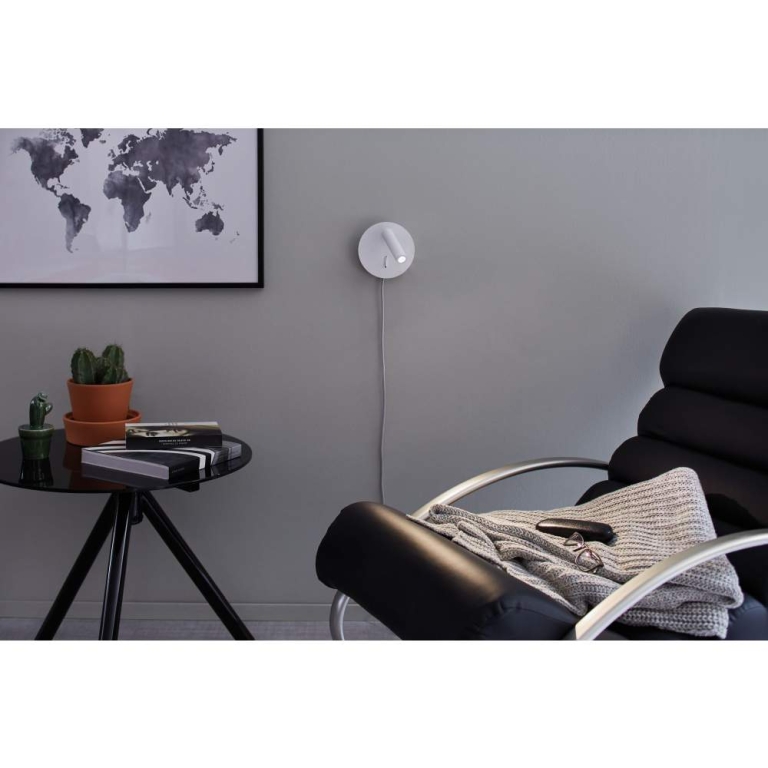 Paulmann LED Wand-Leselampe Tabari Weiß/Chrom 3000K mit flexiblem Leuchtenkopf